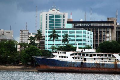 The sad ship MV Zahara beached in central Dar es Salaam