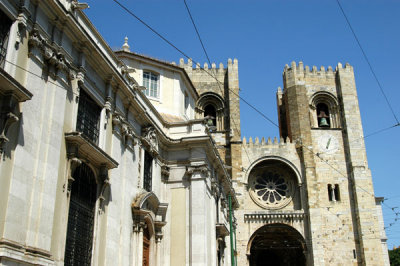Romanesque style S Catedral, Lisbon, dates from the 12th Century