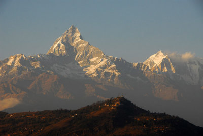Machhapuchhare and the summit of Sangerkot