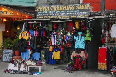 Fewa Trekking Shop, pirated trekking gear