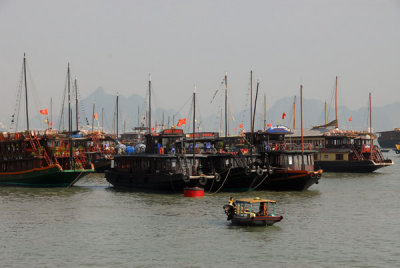 The very busy Bai Chay tourist port, Halong City