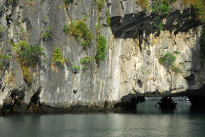 Inside the lagoon reached through Hang Luon Cave