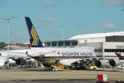 Singapore Airlines A380 at Sydney