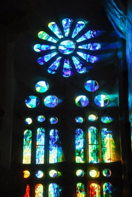 Stained glass, Sagrada Famlia, Barcelona