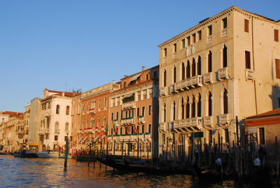 Grand Canal in the late afternoon from Palazzo Garzoni eastward to Palazzo Querini Benzon