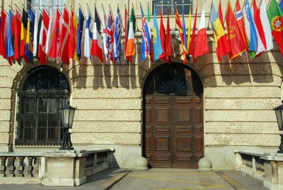 International flags, Neue Burg, Hofburg