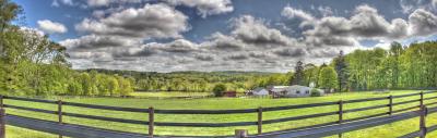 Panorama of Hopewell, NJ farm