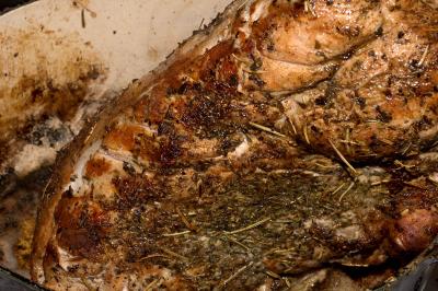 browning pork loin in pan