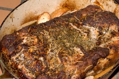 roast pork loin emerges
