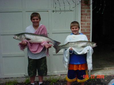 Joey and Jonathan  caught a 34 & a 36