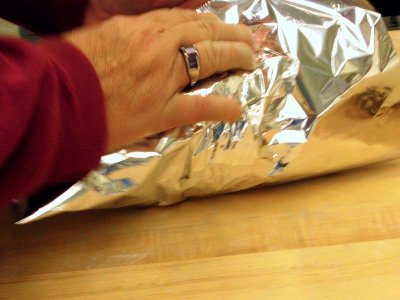 Wrapping Foil on Pot