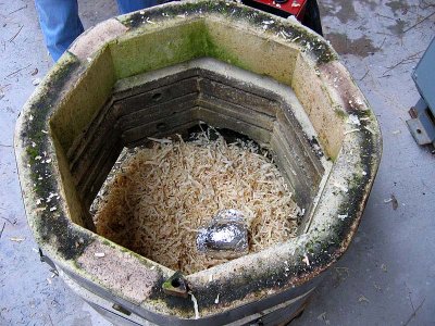 Wrapped Pot Bedded Down