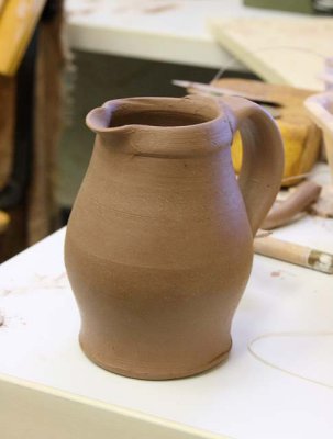 Leather-Hard Pitcher