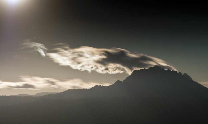 Brief Passing Clouds Night Buttes II