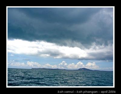 storm brewing over Samui just as we leave
