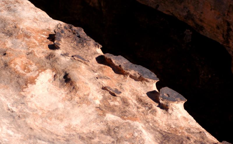 Erosion detail (about two feet wide) at one of the gaps