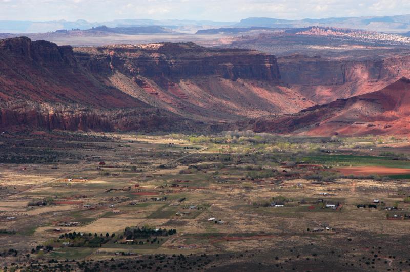 Close-up of north end of Castle Valley