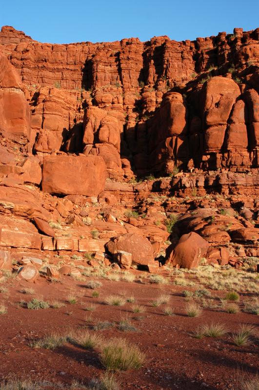 Crumbling alcove near the north end of the ridge