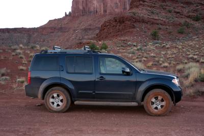 The blue beast near the trailhead