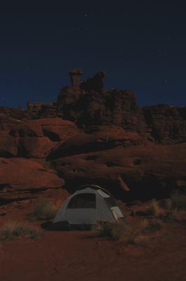 Tent by moonlight