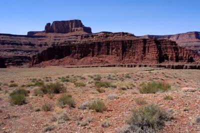 Canyonlands National Park beyond the grassy mesa