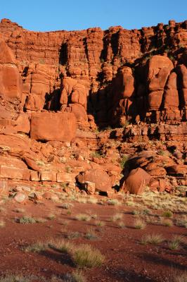 Crumbling alcove near the north end of the ridge