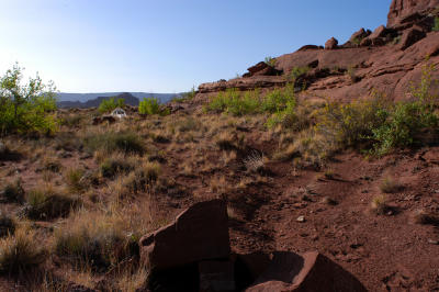 Scale of things at camp (tent at left)