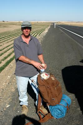 Anonymous hitchhiker in eastern Washington State