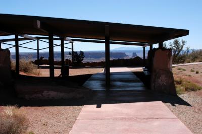 Shade structure at the overlook