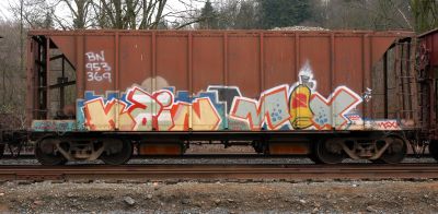 Graffiti on hopper