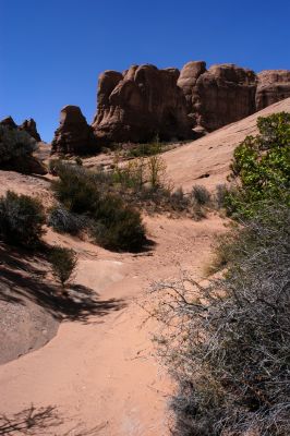 Canyon is to the right of the big shadow