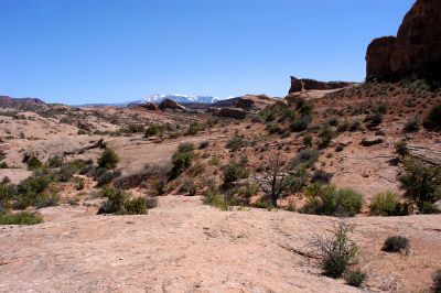 Sandstone and snow