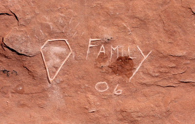 Now we know that the caring and respectful Diamond family visited Delicate Arch