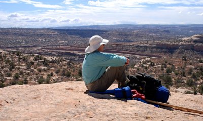 Taking in the view from near Monitor Butte