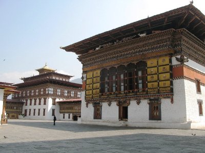 courtyard of Trashi Chhoe dzong