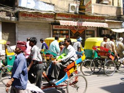 Rickshaws clogging the streets