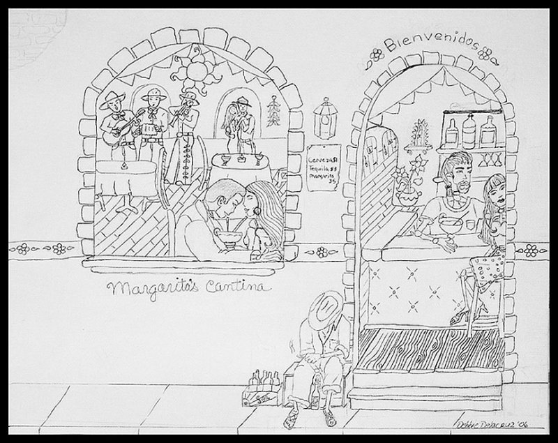 Margaritas Cantina (draft) hand drawn