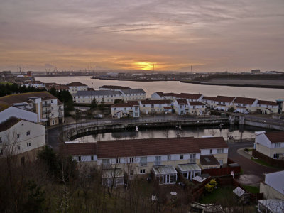 Sunset over the River Tyne