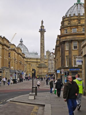 Neville St and Greys Monument. Newcastle