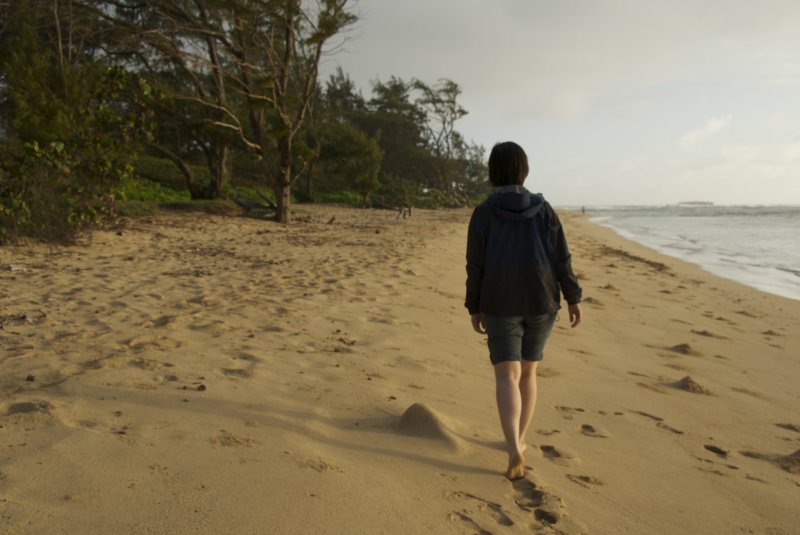 along Malaekahana beach