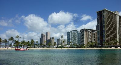 blue and white - Waikiki Marina Resort at the Ilikai