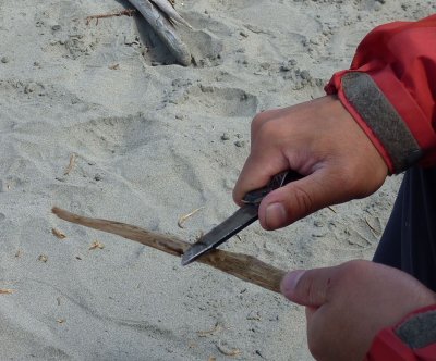 Wood and knife