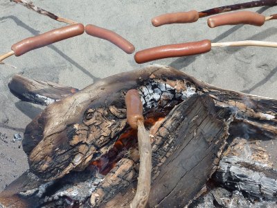 Hotdogs on sticks