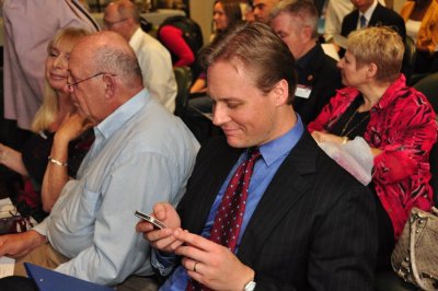 Southern Division Governor Andrew Ogden Switching off his mobile phone