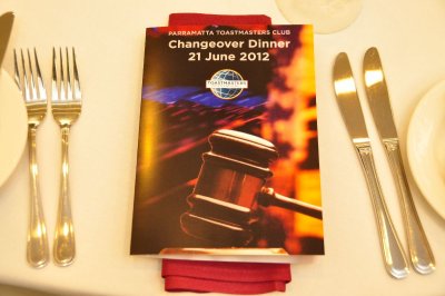 2012 Parramatta Toastmasters Club Changeover Dinner
