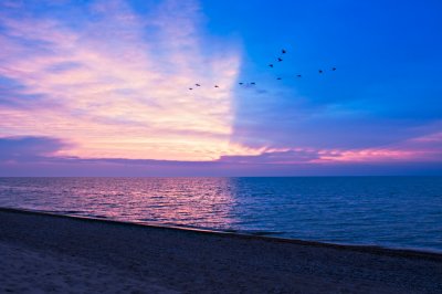 Sunset and Sunrise at Illinois Beach State Park