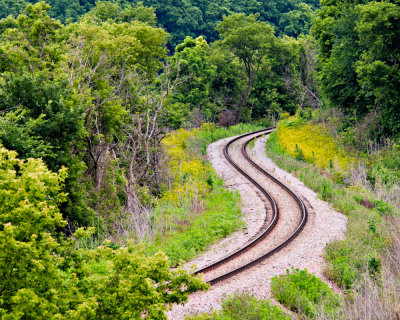Railroad track north of Galena