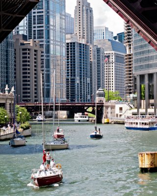 Chicago River - Bridge Up