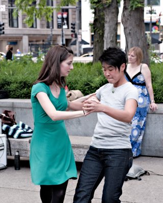 Dancing at South Garden of the Art Institute