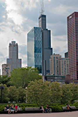 View of former Sears Tower from Buckingham Fountain